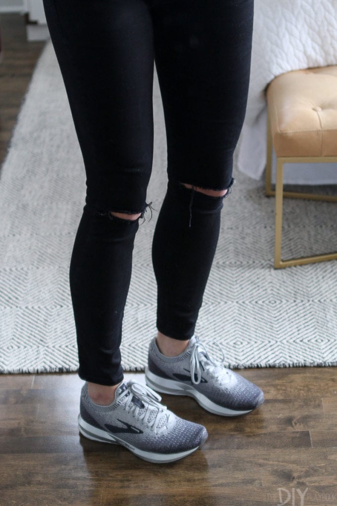 Brooks gray gym shoes