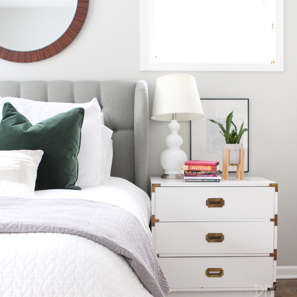 Books on the nightstand at bedtime