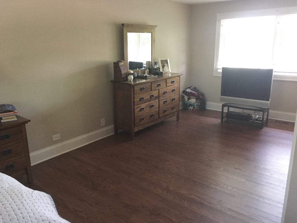 Open space in a bedroom