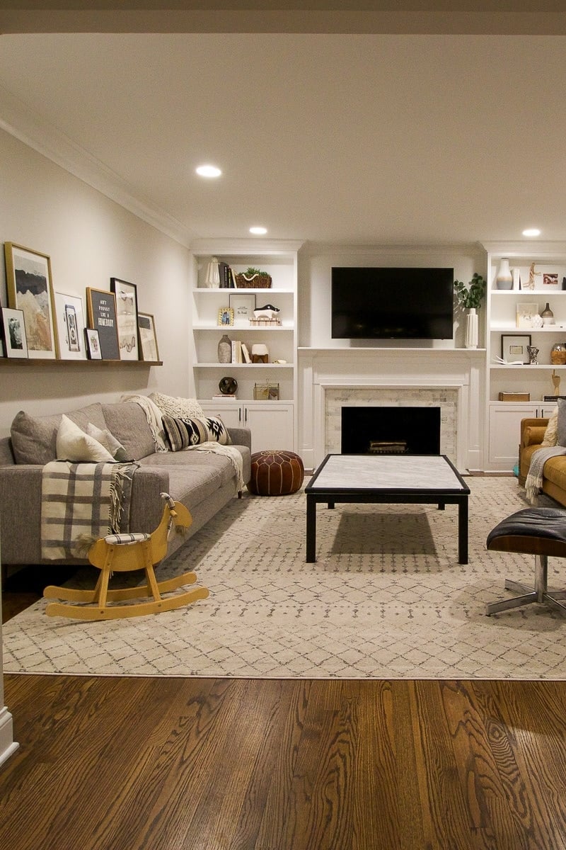 family room lights on