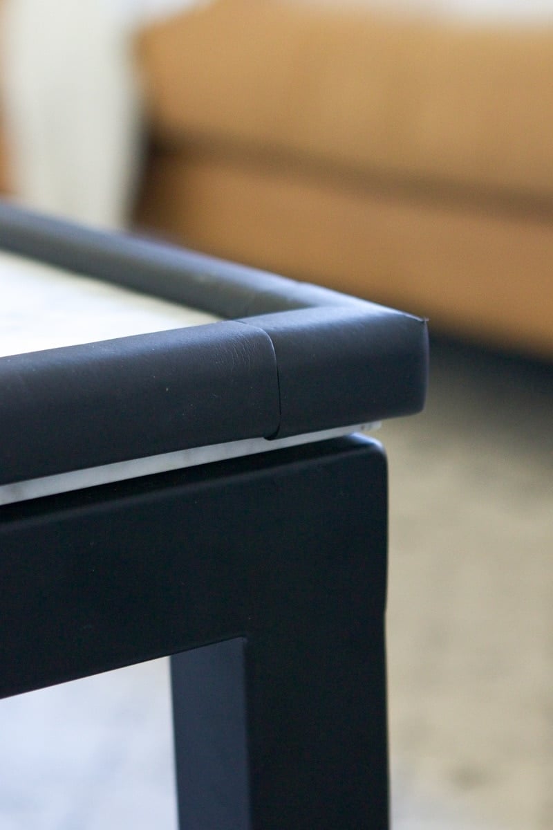 corners on coffee table
