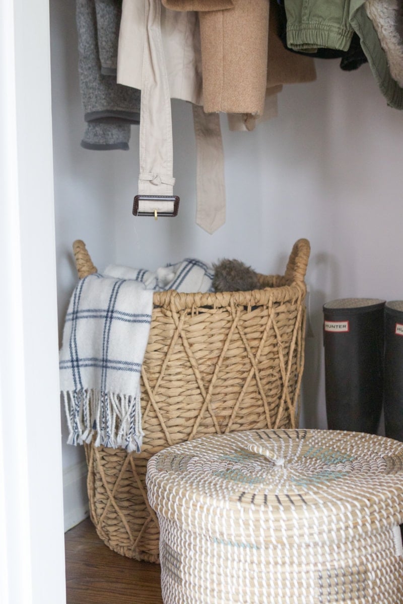 hidden storage in a closet