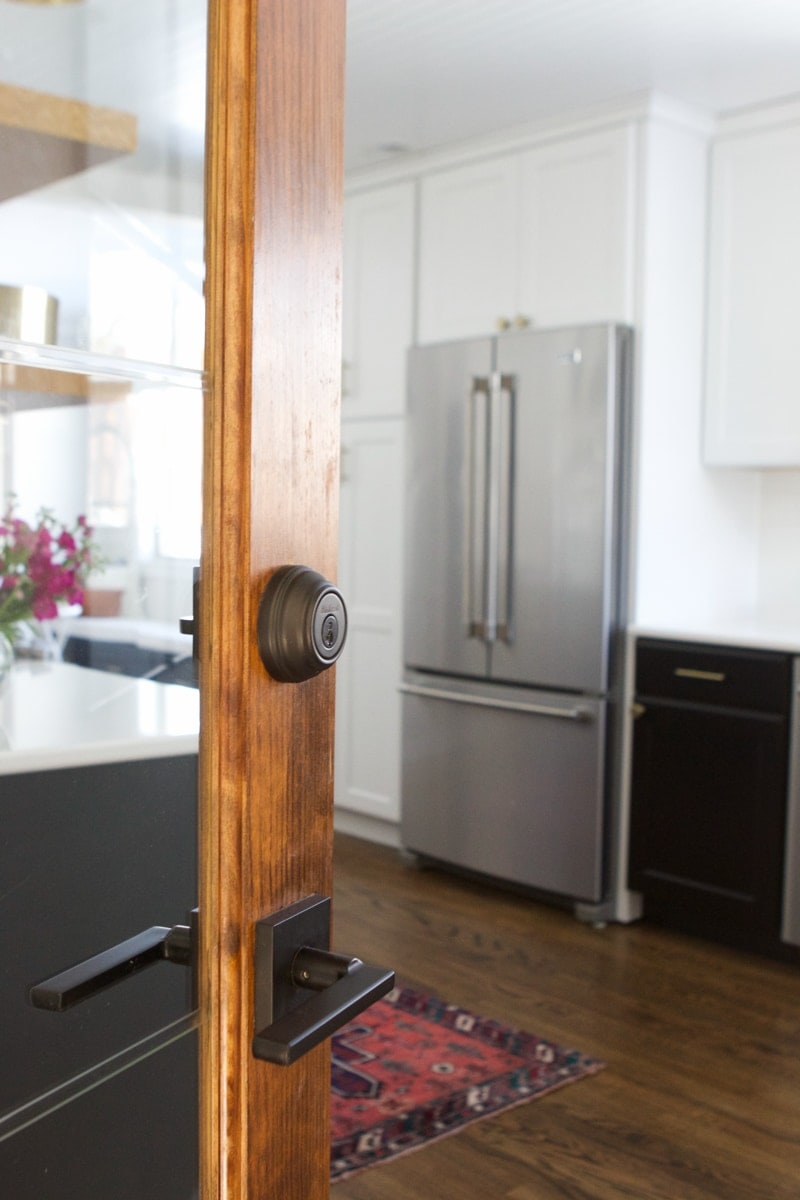 vintage door in the kitchen