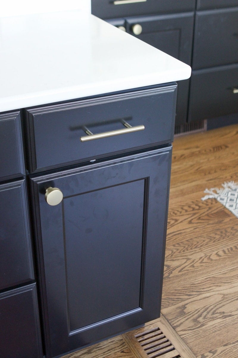 kitchen cabinets with smudges
