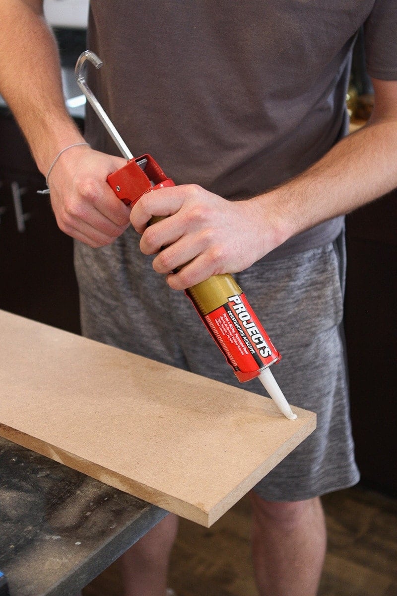 Using liquid nails to attach MDF