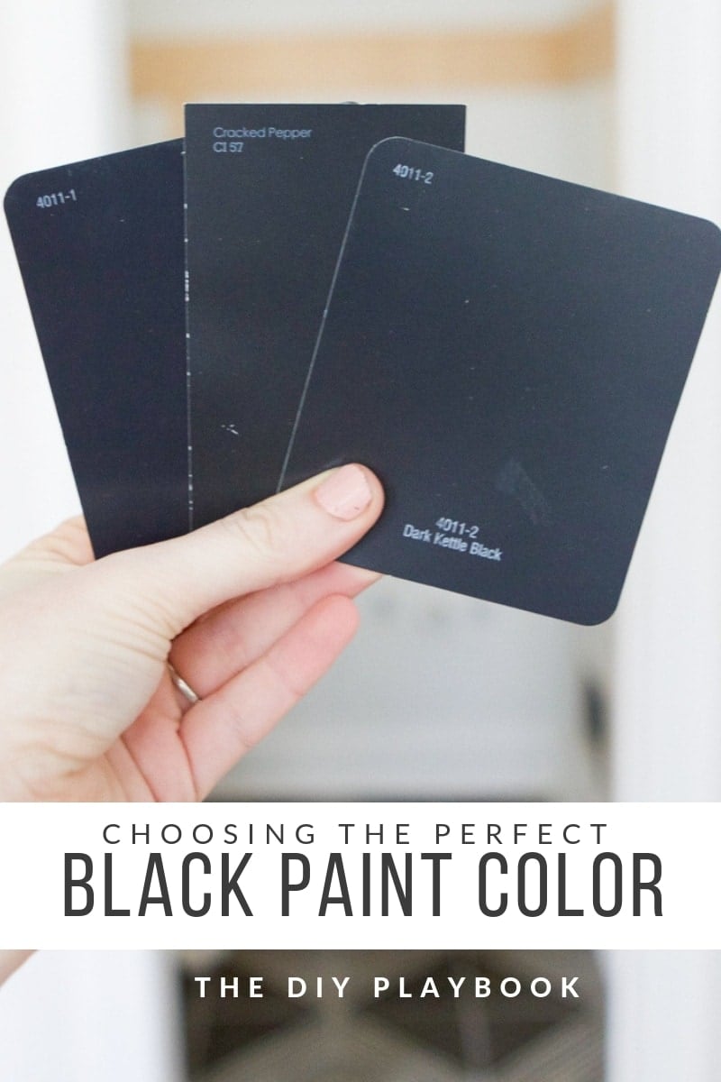black paint in the bathroom