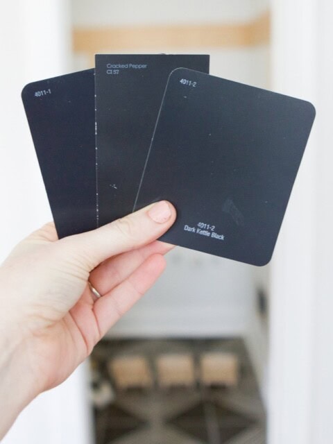 black paint samples