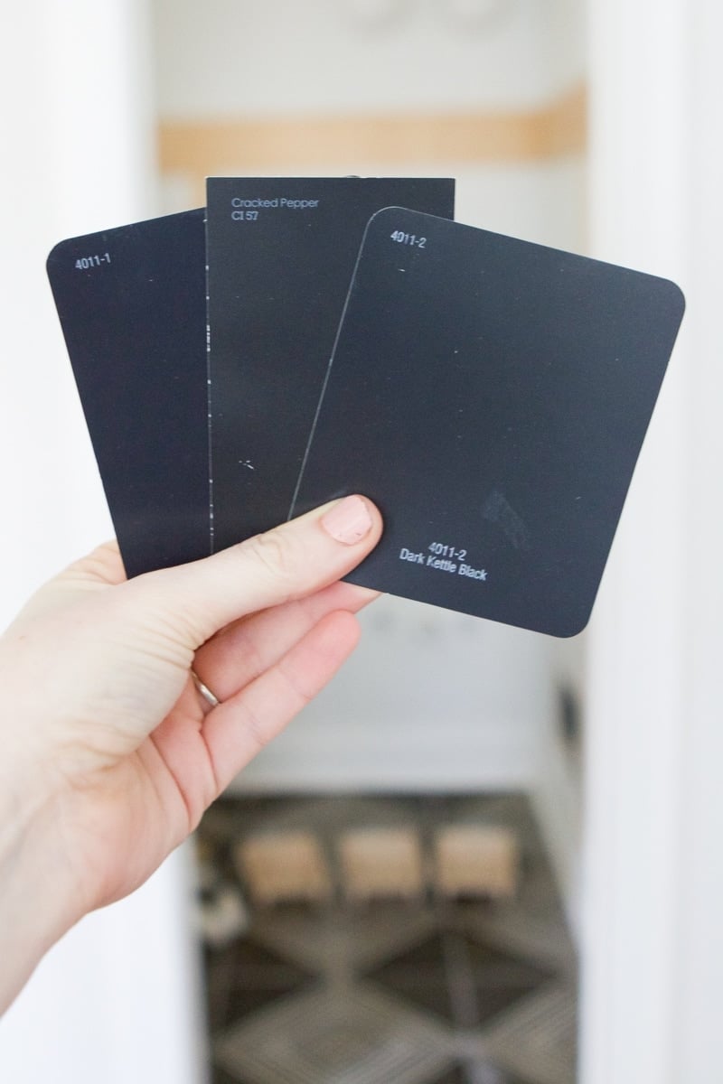 black paint samples