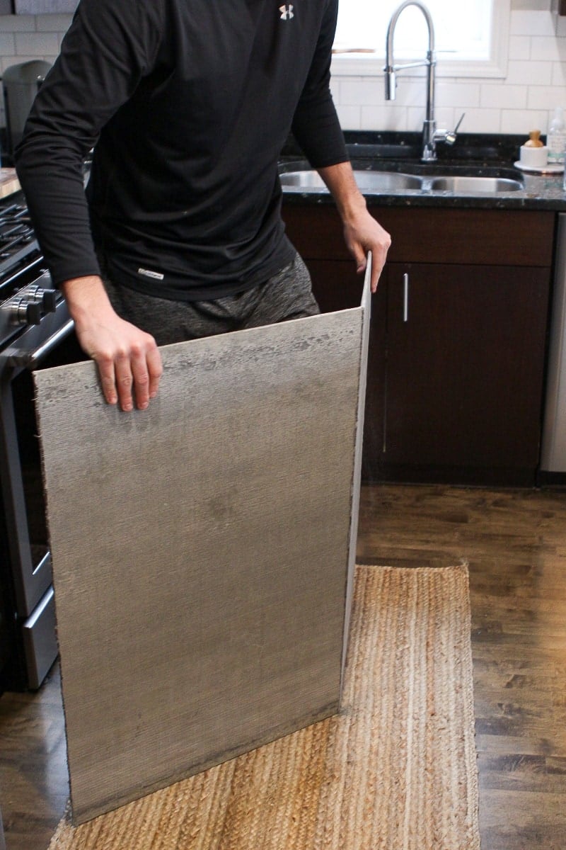Use force to cut a cement board