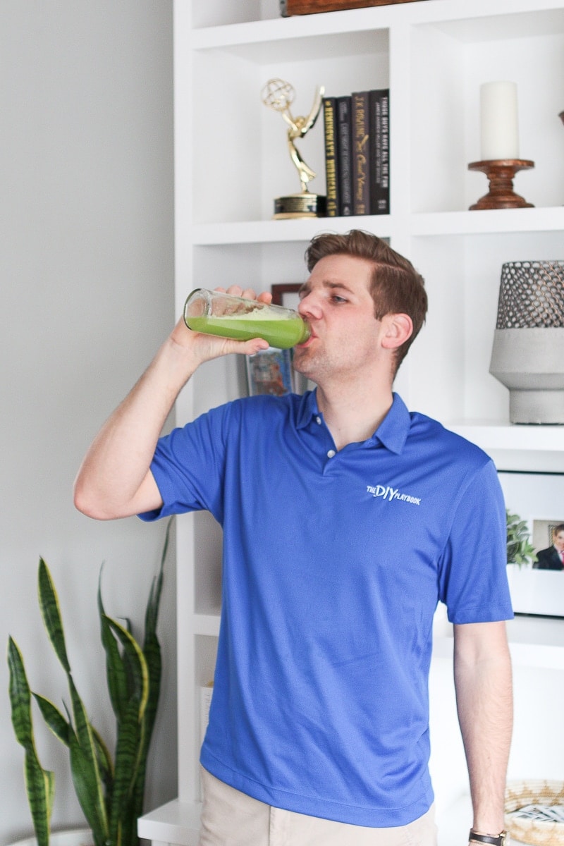 Drinking celery juice