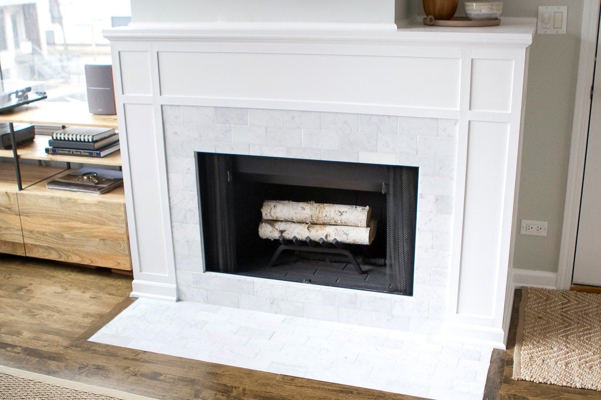 DIY fireplace makeover