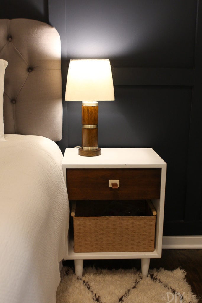 Table lamp on nightstand
