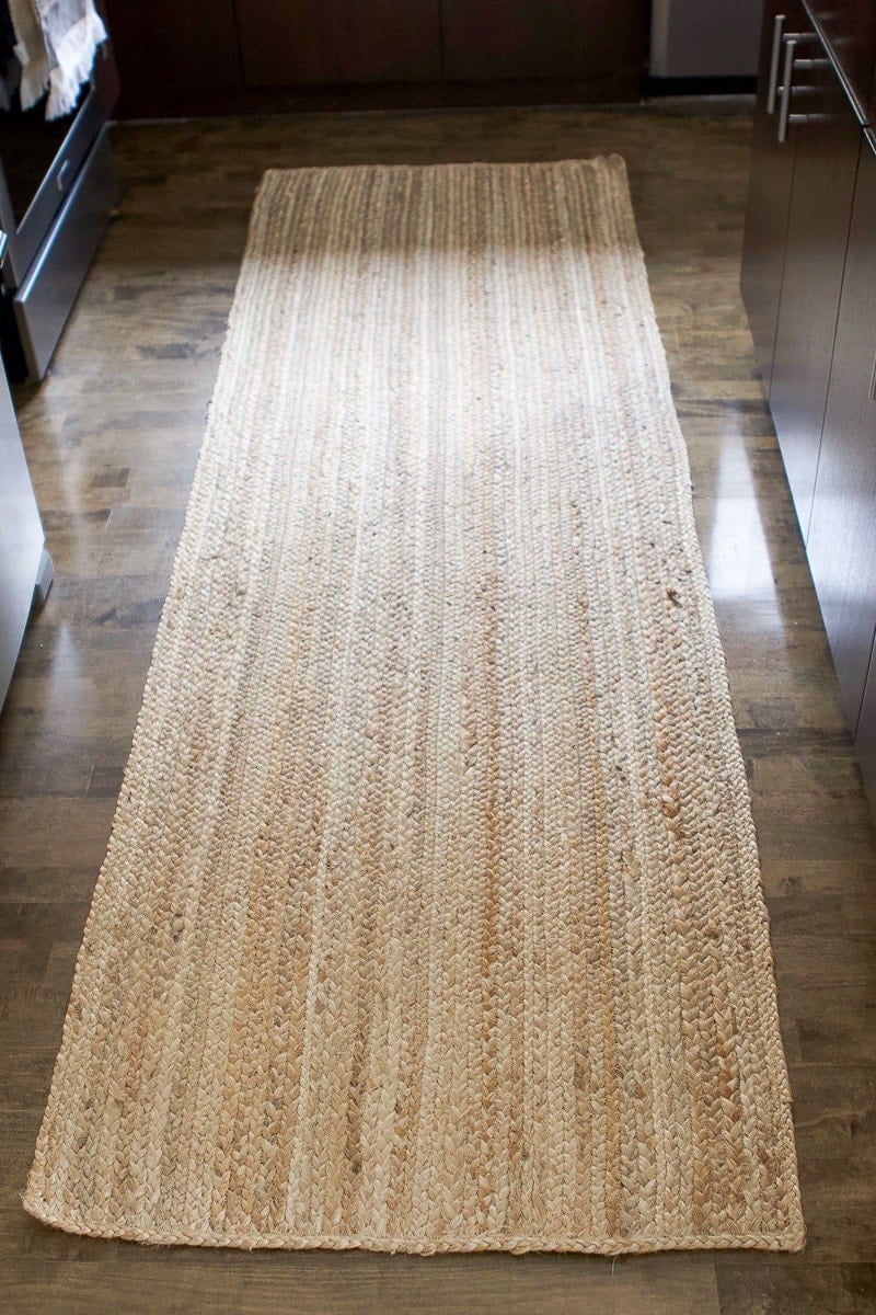 Jute runner in the kitchen