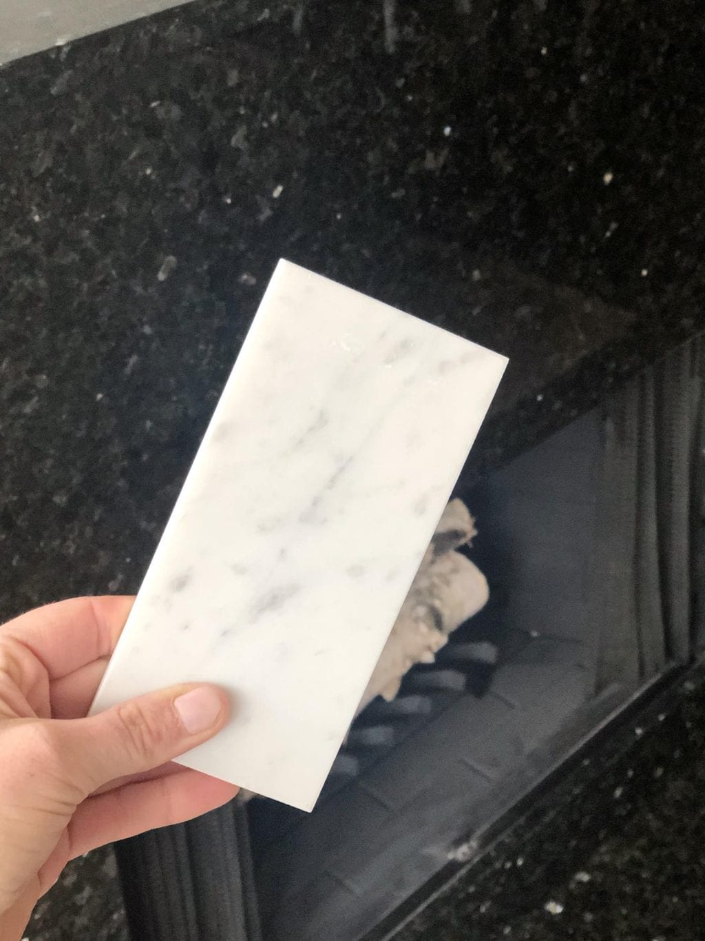 Marble subway tile from floor and decor