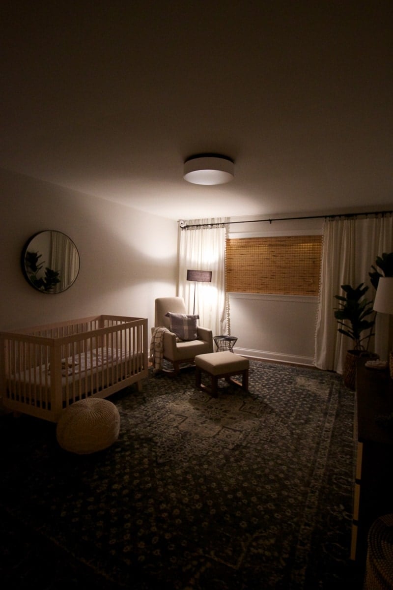 nursery lamp in the dark