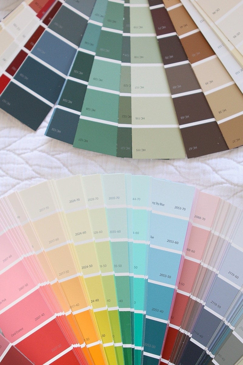 Paint color swatches
