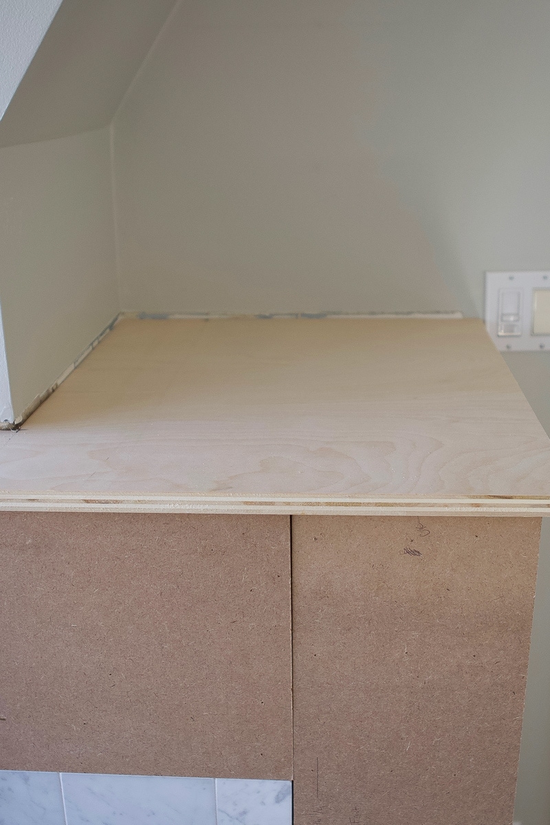 L-shaped plywood