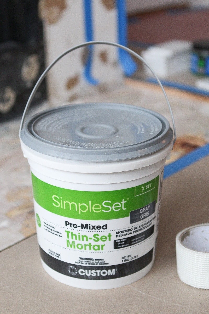 Pre-mixed thinset mortar