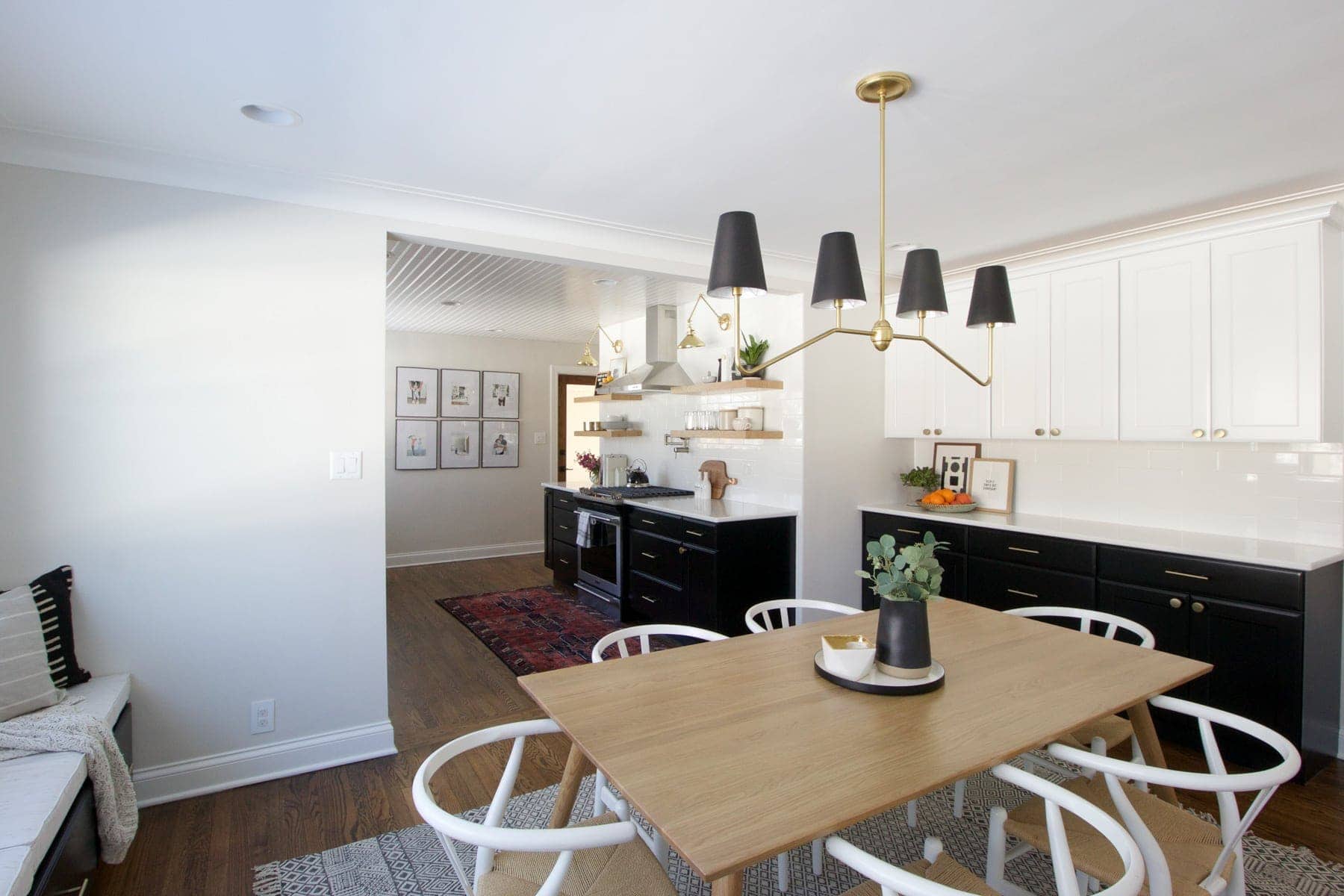 opening up a kitchen and dining room