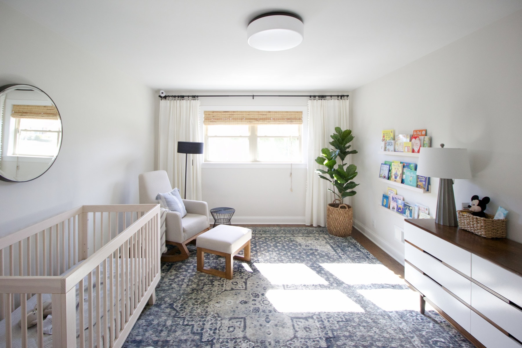 Nursery with window films on the windows