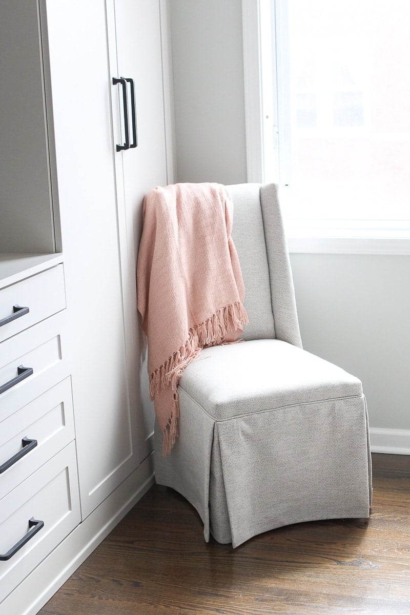Dining room chair in a bedroom