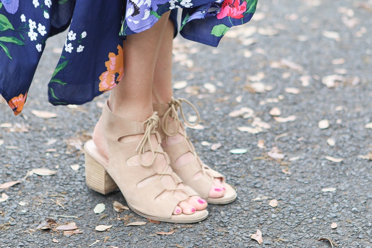 Nude wedges for a spring wedding