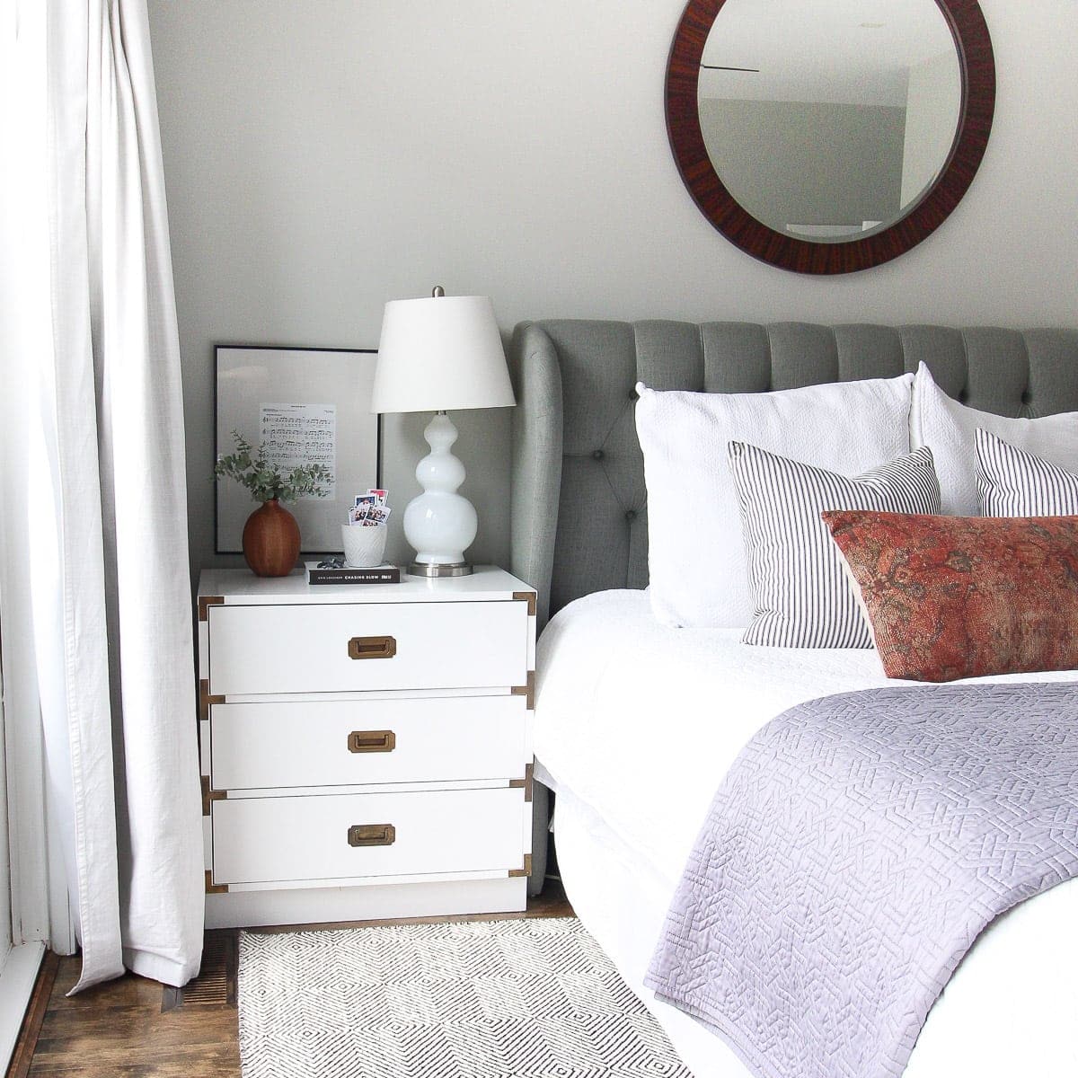 White campaign nightstand from Megmade