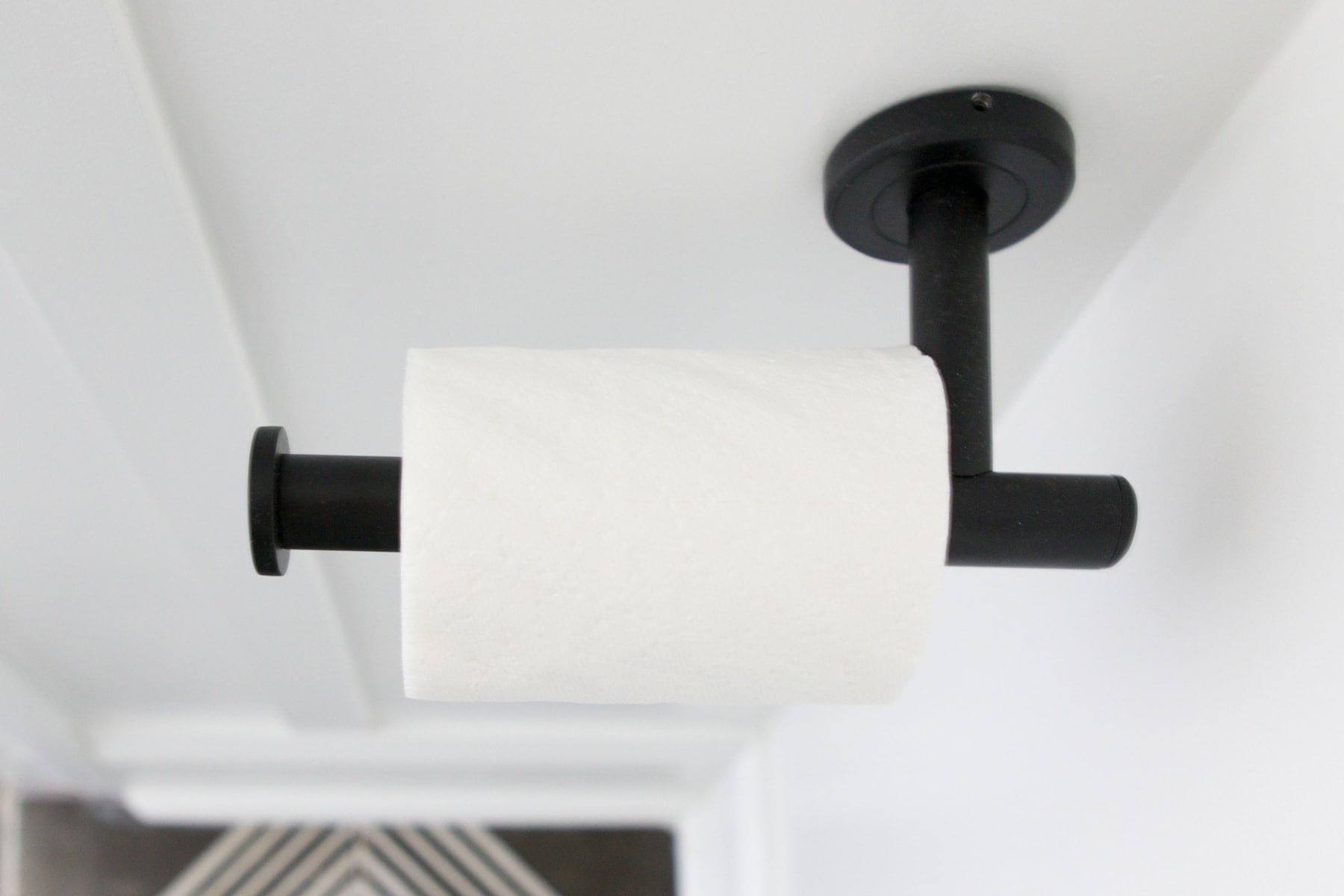 Black toilet paper holder