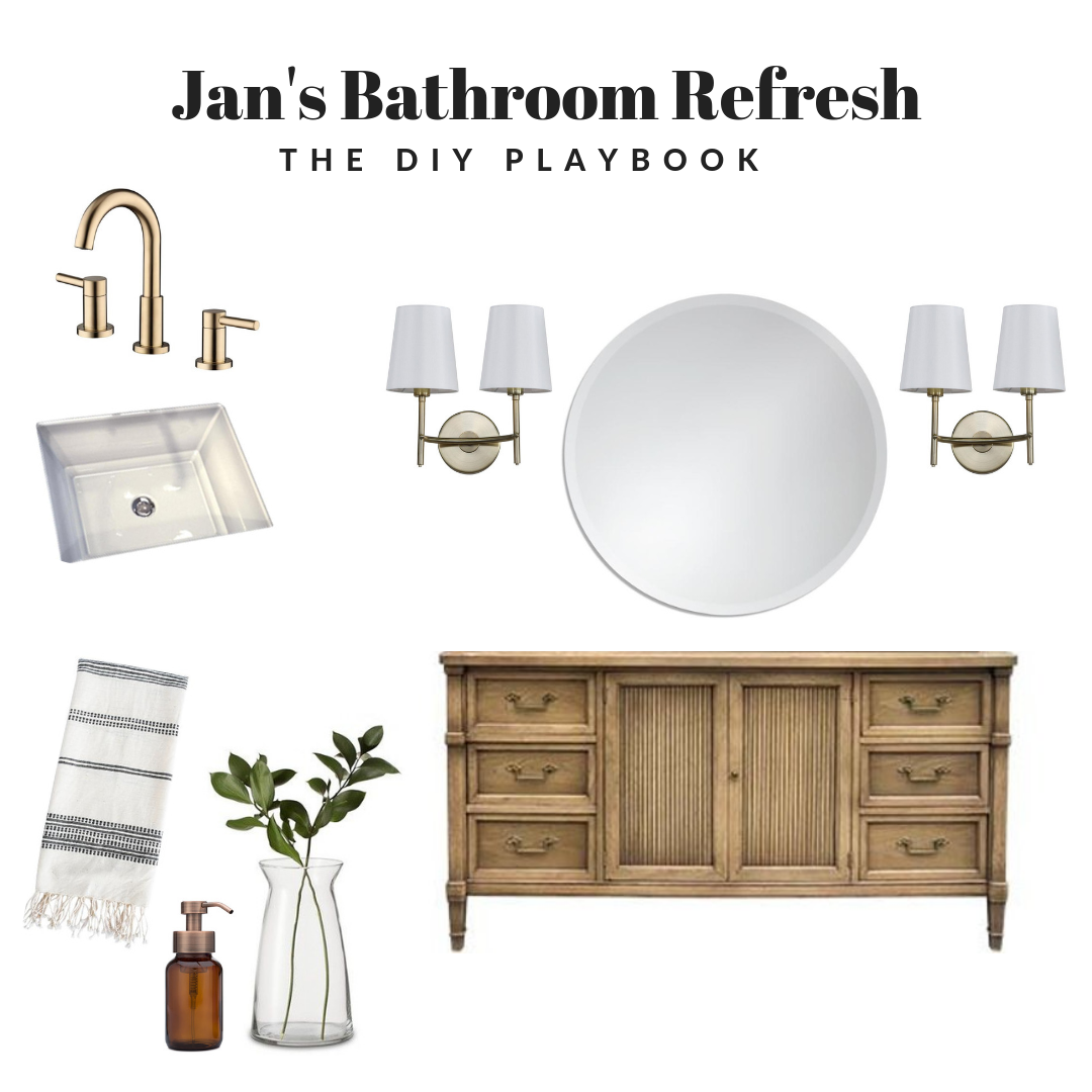 Master bathroom refresh mood board