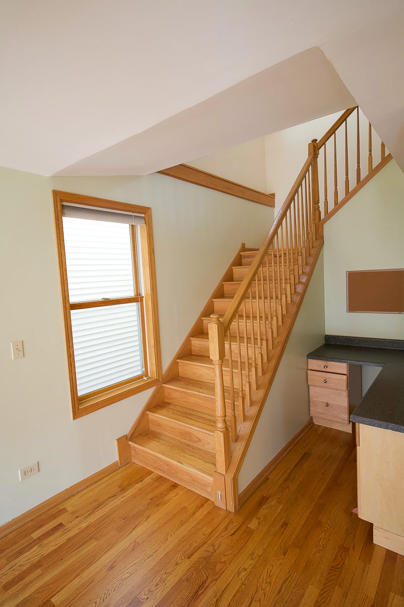 Stairwell in before photos of my new house