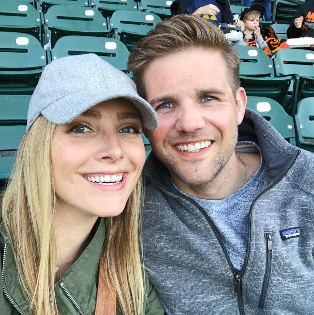 Casey and Finn at the baseball game