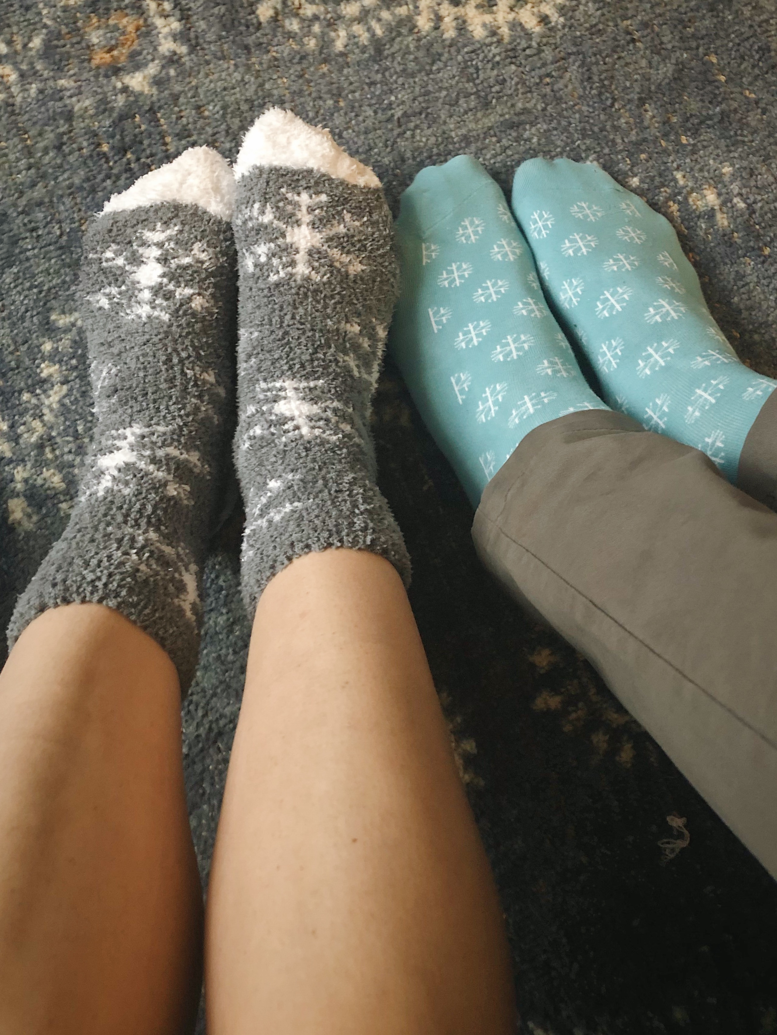 good luck snowflake socks