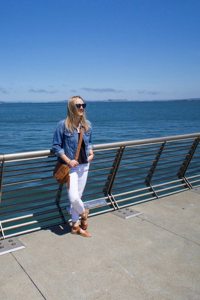 Wearing white jeans in San Francisco