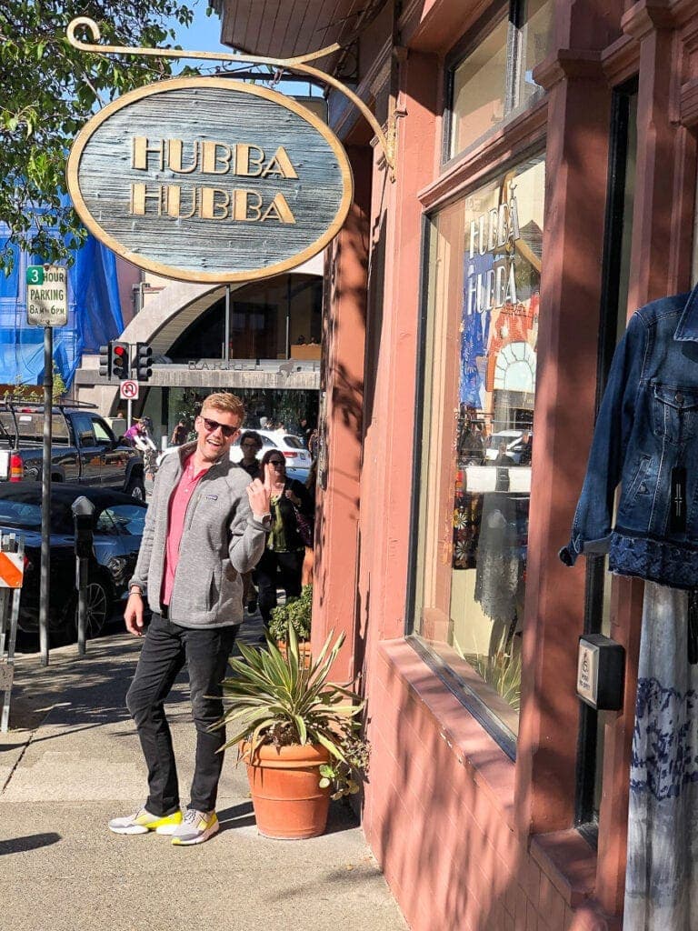 Finn walking around Sausalito
