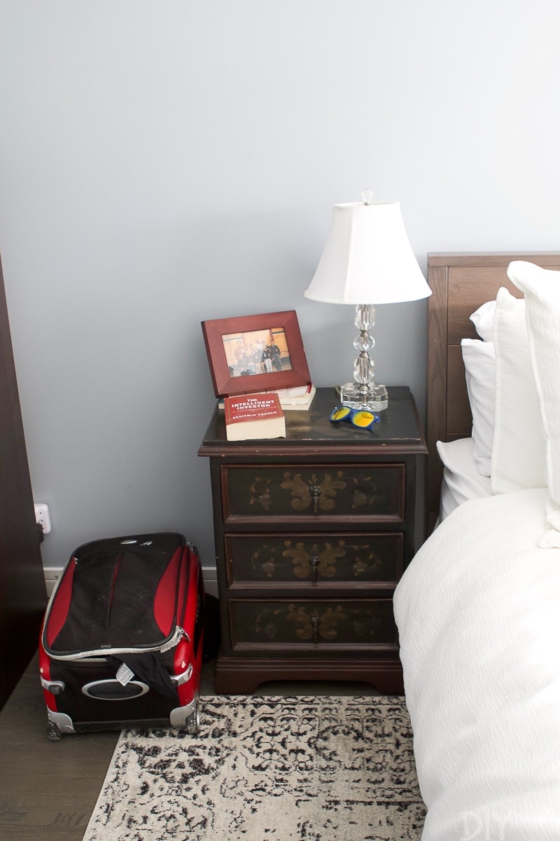 Before guest room nightstands
