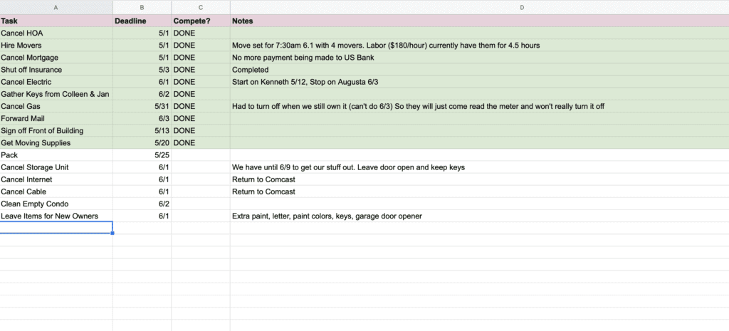 moving to-do list