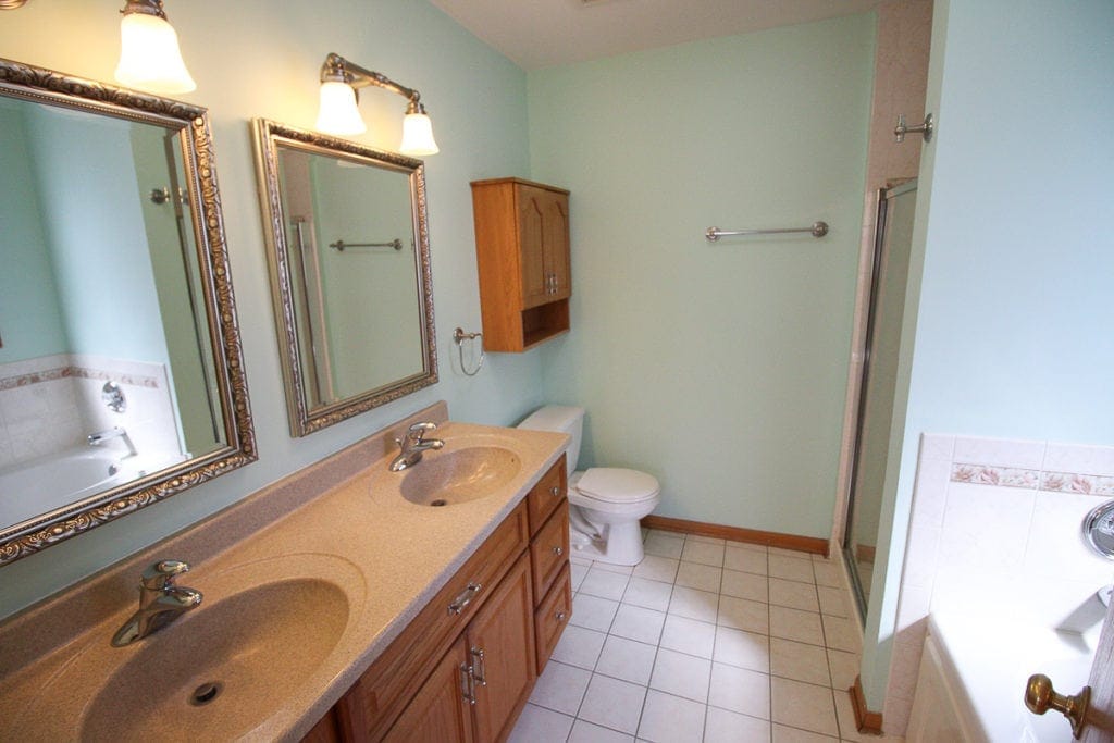 Before master bathroom at finn fixer upper