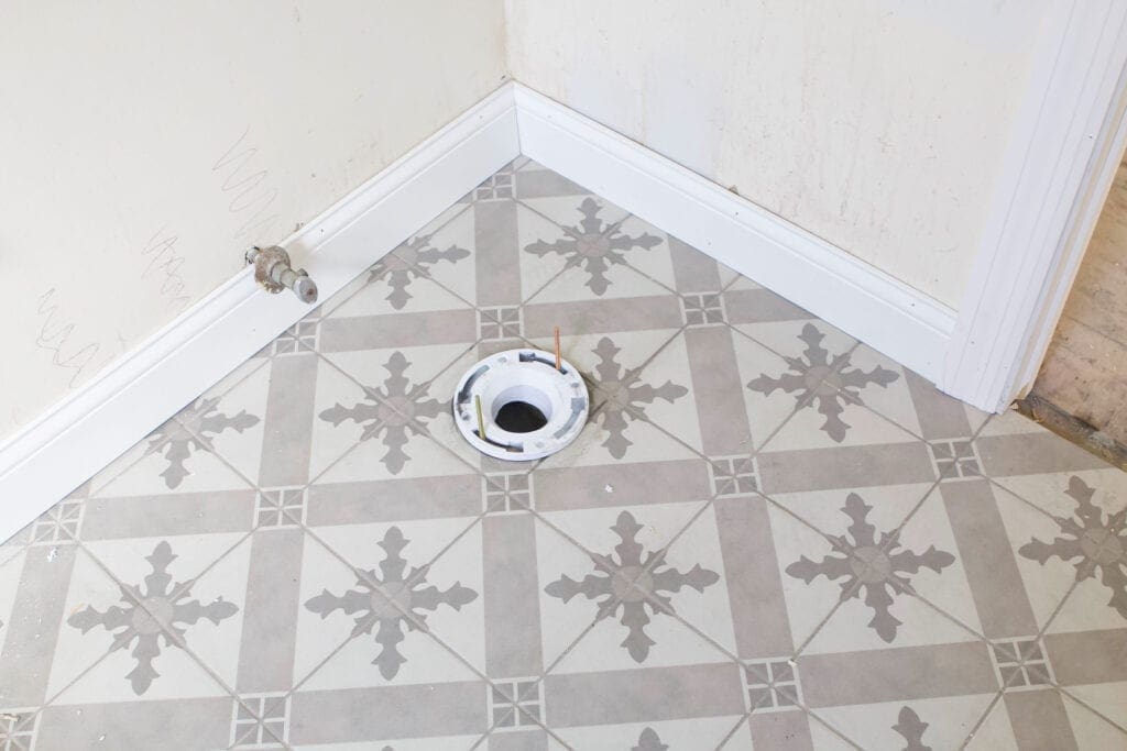 Bathroom floor tile