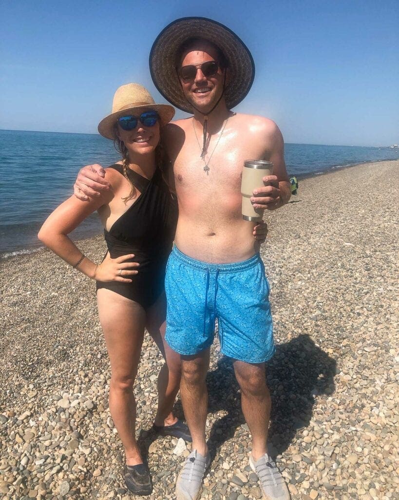Swimming suit at the beach in August 2019