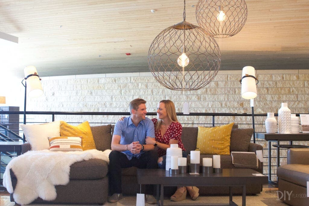 Finding our new Crate & Barrel couch