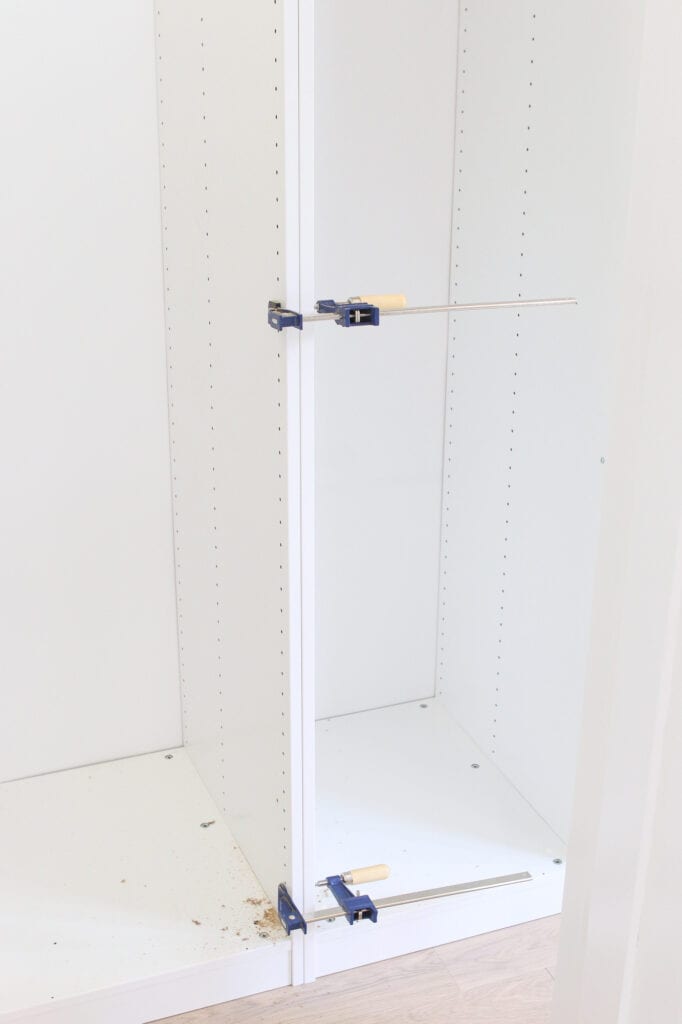 Attach frames together with a clamp