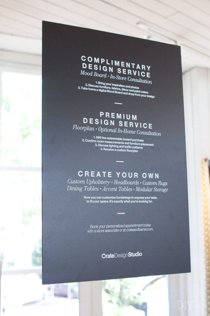 Crate and barrel design studio