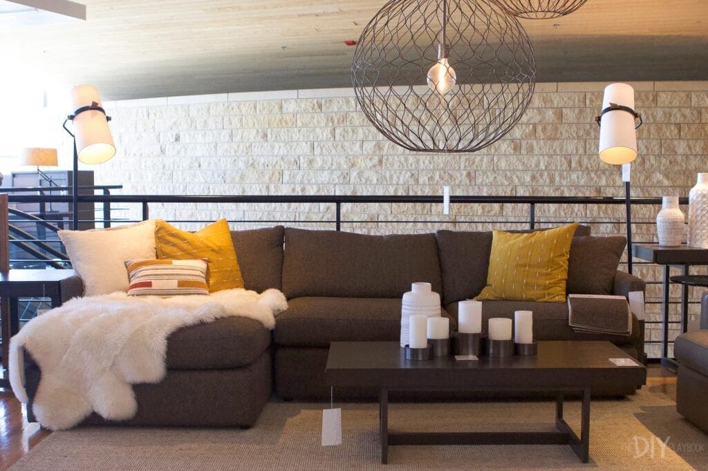 Lounge II Petite Crate and Barrel couch