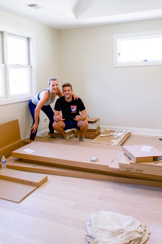 Prepping for our IKEA closet