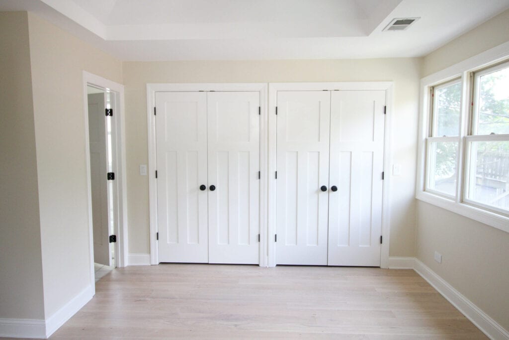 New doors in the master bedroom