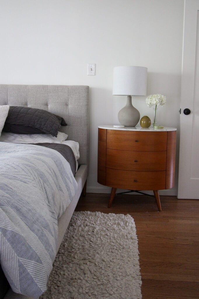 Nightstand and concrete lamp