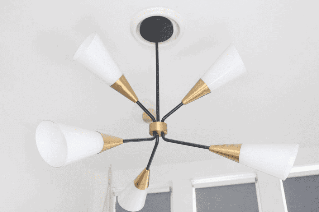 gold light fixture