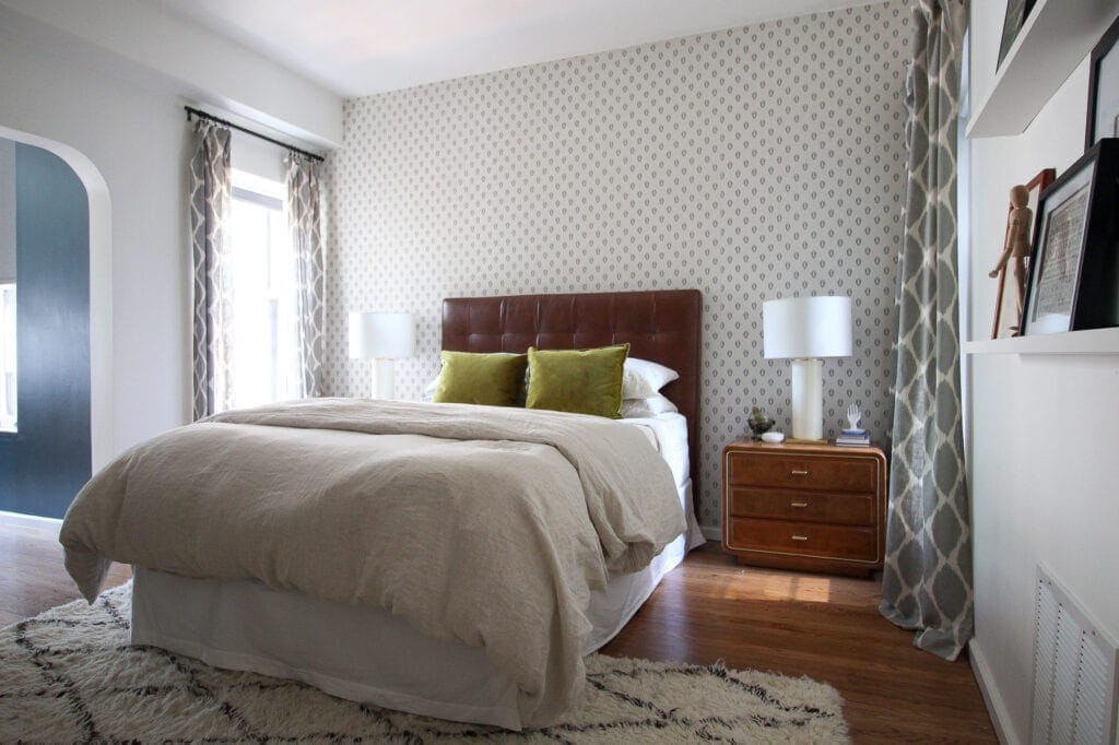 Mid-century modern guest room