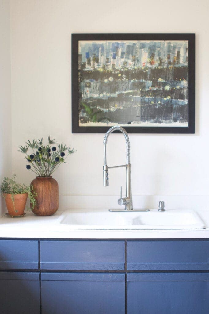 Faucet with art over the sink