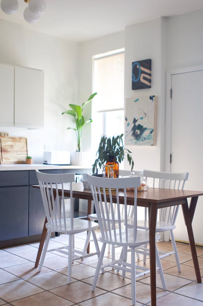 Vintage kitchen with dining room table